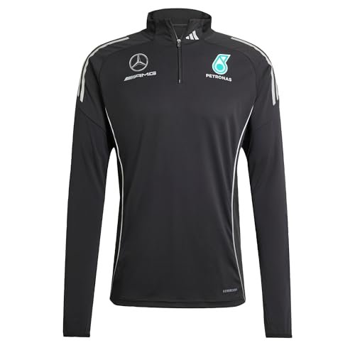 adidas Mężczyźni MERCEDES - AMG PETRONAS FORMULA ONE TEAM MECHANICS TOP MEN, Black/Reflective Silver, M