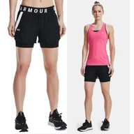 Spodnie sportowe damskie - Spodenki fitness damskie UNDER ARMOUR Play Up 2-in-1 - miniaturka - grafika 1