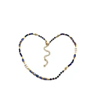 Naszyjniki - Krótki niebieski naszyjnik choker z kamieni - miniaturka - grafika 1