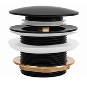 Wanny - Rea Korek wannowy uniwersalny Klik-Klak Rea Czarny - miniaturka - grafika 1