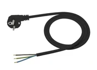Przewody elektryczne - PRZEWÓD PRZYŁĄCZ.Z WTYCZKĄ KĄTOWĄ 3*1 OMY ŻO 1.5M CZARNY - miniaturka - grafika 1