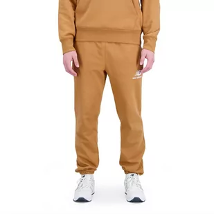 Spodnie New Balance MP31539TOB - brązowe - Spodnie sportowe męskie - miniaturka - grafika 1