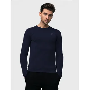 Longsleeve Męski 4F Ciemny Granat SS23TLONM078-30S - Koszulki sportowe męskie - miniaturka - grafika 1