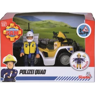 Strażak Sam quad policyjny z figurką - Samochody i pojazdy dla dzieci - miniaturka - grafika 1