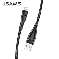 Kable USB - USAMS Kabel pleciony U41 lightning 3m 2A czarny - miniaturka - grafika 1