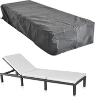 Pokrowce na meble ogrodowe - Mucola pokrowiec ochronny na meble ogrodowe plandeka zestaw kanapa sofa stół odporny na warunki atmosferyczne czarny - leżak ogrodowy 210x67x30 - miniaturka - grafika 1