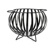 Akcesoria kominkowe - Saska Garden HowHomely Duży metalowy na drewno KULA LOFT DD.15527 - miniaturka - grafika 1