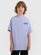 Koszulki dla chłopców - 4F T-shirt oversize z nadrukiem chłopięcy - fioletowy 164 (13-14 lat) - miniaturka - grafika 1