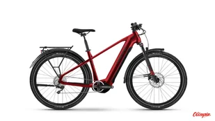Rower elektryczny Haibike Trekking 5 High dynamite red/black gloss 2023 - Rowery elektryczne - miniaturka - grafika 1