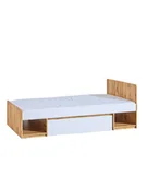 Krzesełka i taborety dla dzieci - Łóżko młodzieżowe z szufladą 90x195 cm ARCA AR9, białe, dąb - miniaturka - grafika 1