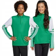 Bluzy damskie - Bluza dla dzieci adidas Squadra 25 Training Top zielono-biała JP3160 152cm - miniaturka - grafika 1