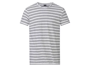 Koszulki męskie - LIVERGY LIVERGY T-shirt męski z lnem (XL (56/58), W paski) 4052916029961 - grafika 1