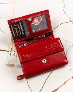 Zestaw prezentowy: pojemny portfel damski i brelok ze skóry naturalnej — Peterson - Breloki - miniaturka - grafika 5