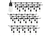 Lampy ogrodowe - Zestaw: Girlanda ogrodowa 20m 40xE27 + 40x Żarówka LED E27 1W filament - miniaturka - grafika 1
