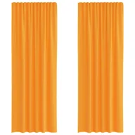 Zasłony - vidaXL Zasłony woalowe z kieszeniami na drążek 2 szt. Pomarańczowe - miniaturka - grafika 1