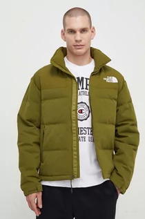 Kurtki męskie - The North Face kurtka puchowa męska kolor zielony zimowa - grafika 1