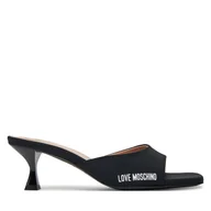 Klapki i japonki damskie - Klapki LOVE MOSCHINO JA28045G0MIM0000 Czarny - miniaturka - grafika 1