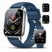 Smartwatch - Smartwatch Poounur Y6 1.85" Bluetooth funkcja telefonu niebieski - miniaturka - grafika 1