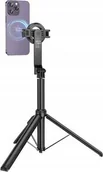Selfie stick - HOCO uchwyt selfie magnetyczny z pilotem bezprzewodowym tripod K25 czarny - miniaturka - grafika 1