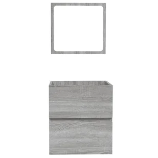 Lumarko Szafka łazienkowa z lustrem, szary dąb sonoma - Szafki łazienkowe - miniaturka - grafika 6