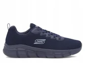 Buty sportowe męskie - Buty Męskie Skechers 118106NVY Bobs B Flex Chill Edge Niebieskie 42 - miniaturka - grafika 1