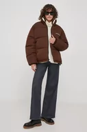 Kurtki damskie - Calvin Klein Jeans kurtka dwustronna damska kolor beżowy zimowa oversize - miniaturka - grafika 1