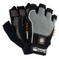 Rękawice do ćwiczeń - Rękawice fitness Power System  Fitness Rukavice Mans Power Šedé M - miniaturka - grafika 1