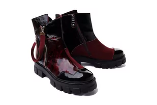 MACIEJKA 05137-33/00-7 Bordo2, botki damskie - Maciejka - Botki damskie - miniaturka - grafika 1