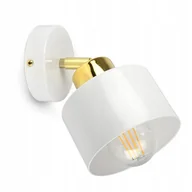 Lampy ścienne - Lampa Ścienna Kinkiet Biały Złoty Roller 370-Kg1 - miniaturka - grafika 1