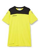 Koszulki sportowe męskie - uhlsport Męska koszulka otwarta 23 Poly koszulka piłkarska odzież treningowa żółty Zielony/czarny/biały. S - miniaturka - grafika 1