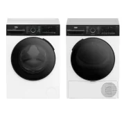 Zestawy zintegrowane AGD - Beko pralka b300 BM3WFU49415WBDC EnergySpin 9kg 1400obr/min + suszarka b300 BM3T49249WBDC 58,6cm 9kg - miniaturka - grafika 1