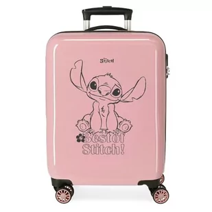 Disney Best of Stitch Walizka kabiny Różowy 38x55x20 cms Sztywne ABS Zamknięcie kombinowane boczne 34L 2 kg 4 Podwójne Koła Bagaż Ręcznie, Różowy, Talla única, Walizka kabinowa - Walizki - miniaturka - grafika 1