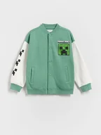 Bluzy dla chłopców - Reserved - Bluza Minecraft - zielony - miniaturka - grafika 1