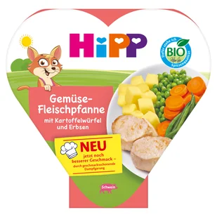 HiPP Danie Bio, jarzynki z ziemniaczkami i delikatnym schabem, po 1 roku, 250 g - Dania dla dzieci - miniaturka - grafika 1