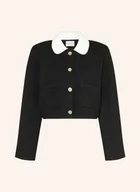 Swetry damskie - Claudie Pierlot Kardigan Z Odpinanym Kołnierzem schwarz - miniaturka - grafika 1