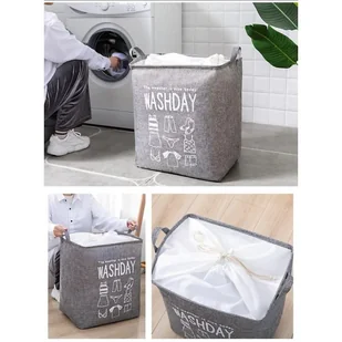 Pojemnik na zabawki kosz, worek na pranie ze ściągaczem 50x40x50 cm OR52WZ6 - Wyposażenie pokoiku dziecięcego - miniaturka - grafika 8