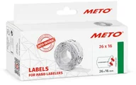 Cenówki - Meto Etykiety do oznaczania cen – formularz « A consommer jusqu'au » (26 x 16 mm, 2-wierszowe, 6000 etykiet cenowych, fluorowa czerwień, trwałe - miniaturka - grafika 1