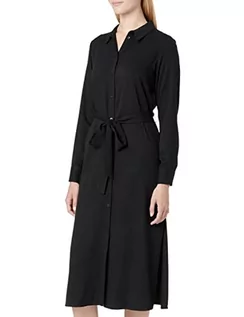 Sukienki - Vila Damska sukienka Vimorose L/S Long Su-Noos, czarny, 40 - grafika 1