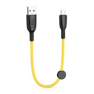 Kable USB - Kabel USB - Micro USB XO NB247 6A 0.25 m Żółty - miniaturka - grafika 1