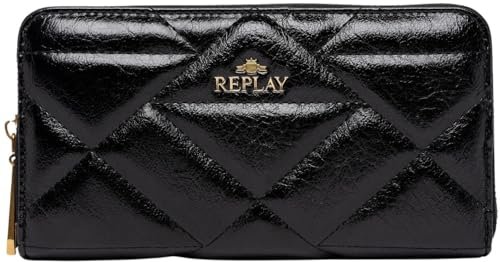 Replay Damski portfel na akcesoria podróżne FW5346, 0098 Black, 0098 Czarny, L 19 X H 10 X D 2 CM