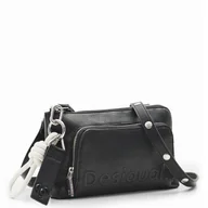 Torebki damskie - Desigual Torba na telefon etui na telefon portfel Mone Half Logo 24 Lisa 24SAYP01, kolor:Czarny - miniaturka - grafika 1