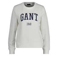 Bluzy damskie - Damska Bluza GANT LOGO C-NECK SWEAT 4200258.113 – Beżowy - miniaturka - grafika 1