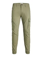 Spodnie męskie - Jack & Jones Bojówki w kolorze zielonym - miniaturka - grafika 1