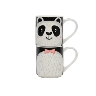Zestaw prezentowy: 2 kubki porcelanowe dla dziecka, 2 x 265 ml - Kubki dla dzieci - miniaturka - grafika 1