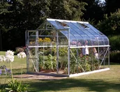 Szklarnie ogrodowe - VITAVIA szklarnia DIANA 9900 szkło 3 mm srebrna LG4232 - miniaturka - grafika 1