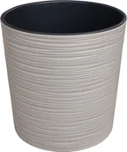 Donice - LAMELA Doniczka plastikowa 25 cm szara MALWA - miniaturka - grafika 1