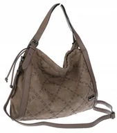 Torebki damskie - Torebka Damska Listonoszka Shopper Torba na Ramię Worek CH6686 Brązowa - miniaturka - grafika 1