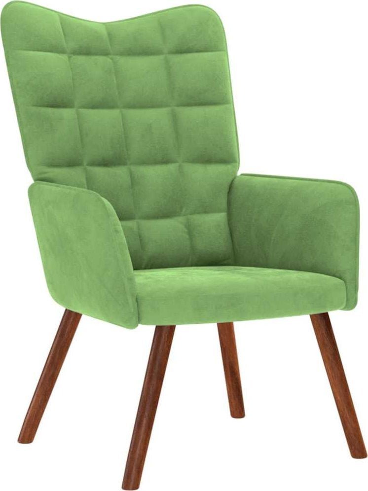 Fotel, jasnozielony, obity aksamitem