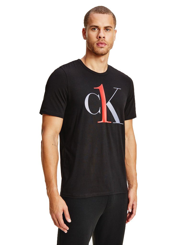 Calvin Klein Koszulka T-Shirt Męski S/S Crew Neck Black 000Nm1903E Wk5 Xl