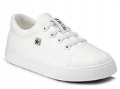 Buty dla dziewczynek - Trampki dziecięce Big Star BIAŁE DD374074 R28 - miniaturka - grafika 1